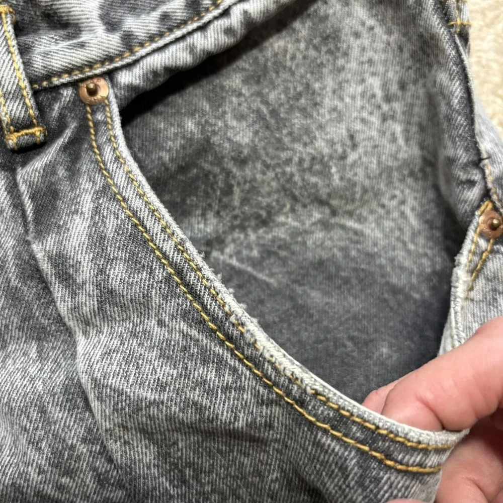 Vtg 80s Gap Jeans 32x30.5 Gray Relaxed Tapered Acid Wash Button Fly Denim Pants